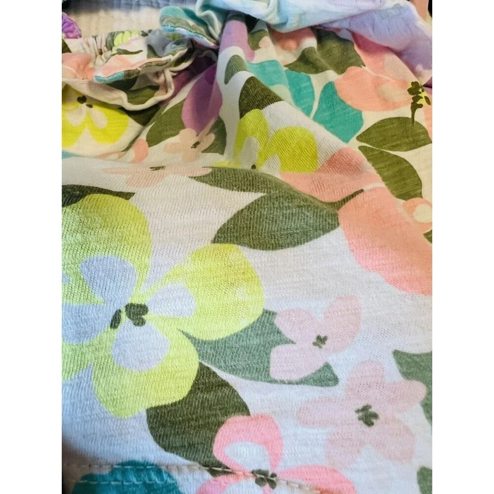 Toddler Baby Girl Bright Neon Hawaiian Floral Tank Top & Skort Outfit Set 24M